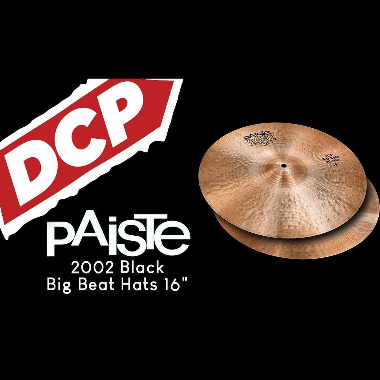 Paiste 2002 Big Beat Hi Hat Cymbals 16"
