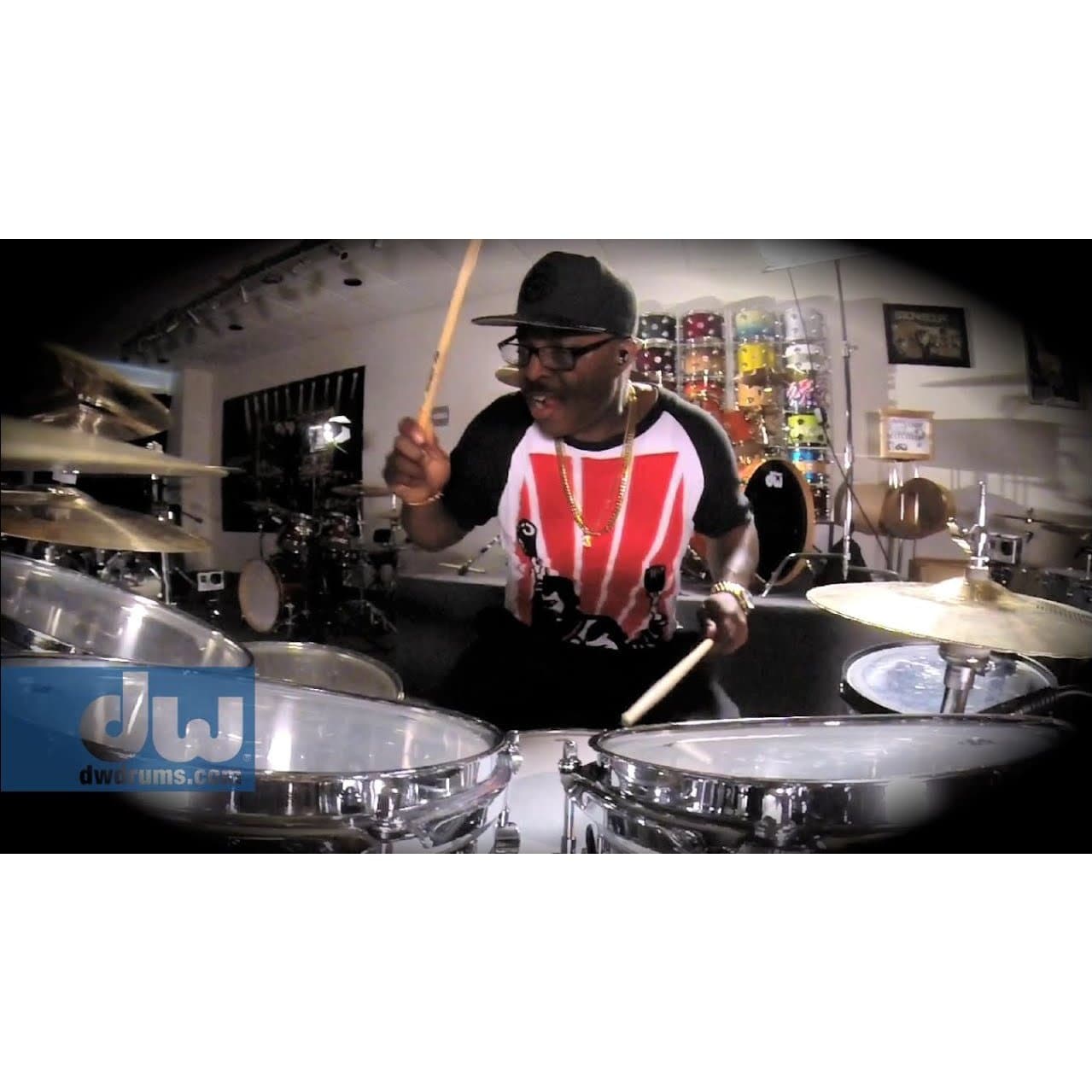 DW Design 5pc Drum Set Clear Acrylic