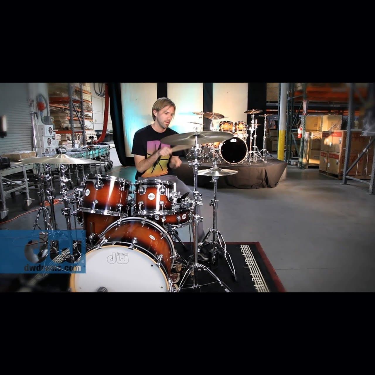 DW Design 5pc Drum Set Tobacco Burst Lacquer