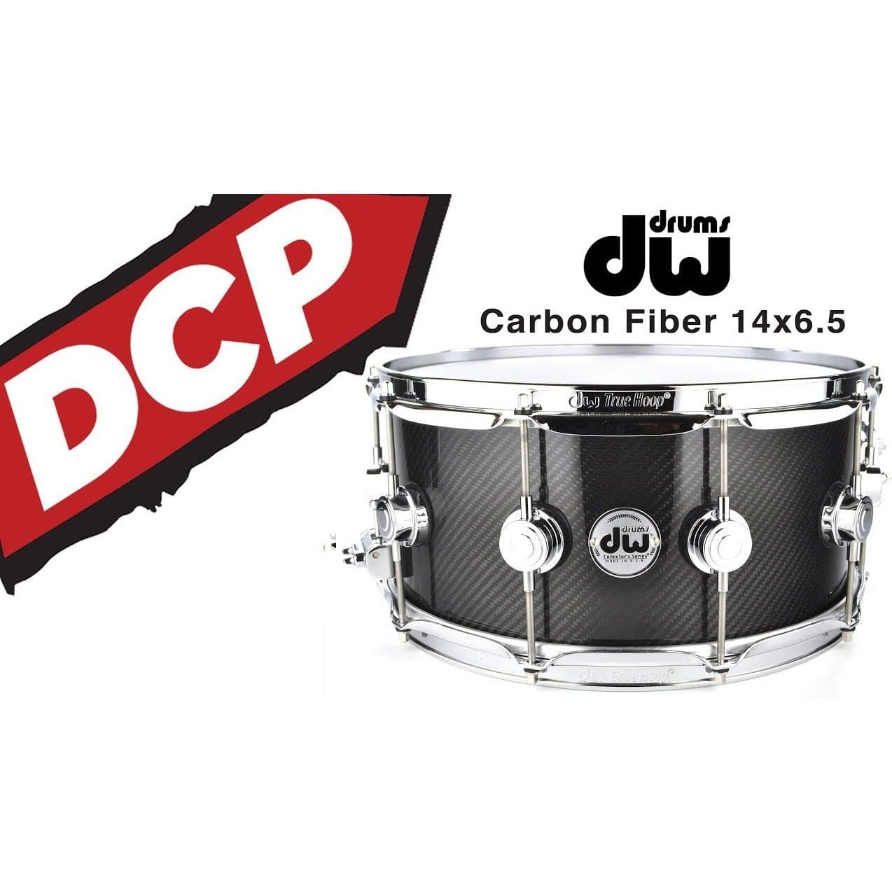 DW Collectors Carbon Fiber Snare Drum 14x6.5 Chrome Hardware