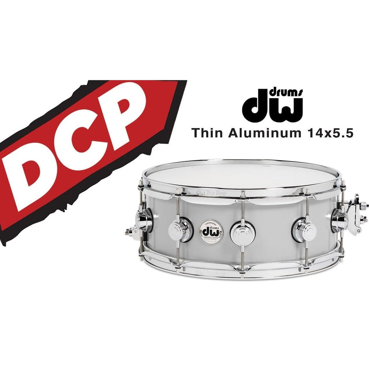 DW Collectors Thin Aluminum Snare Drum 14x5.5 Chrome Hardware