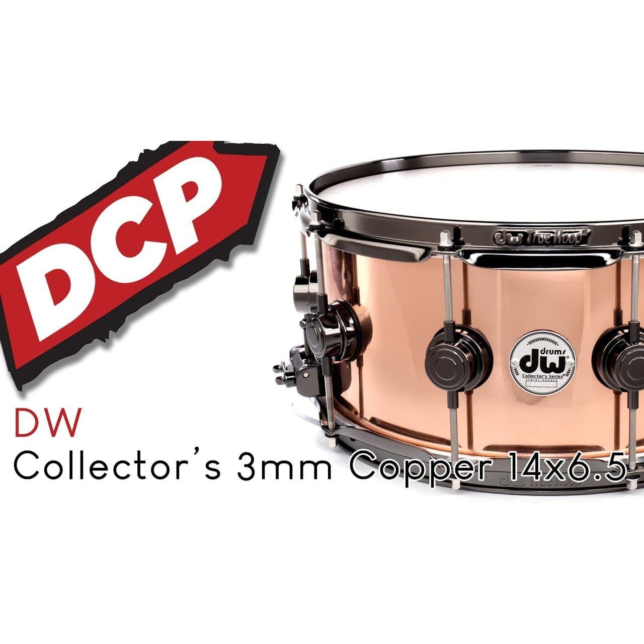 DW Collectors 3mm Copper Snare Drum 14x6.5 Black Nickel Hw