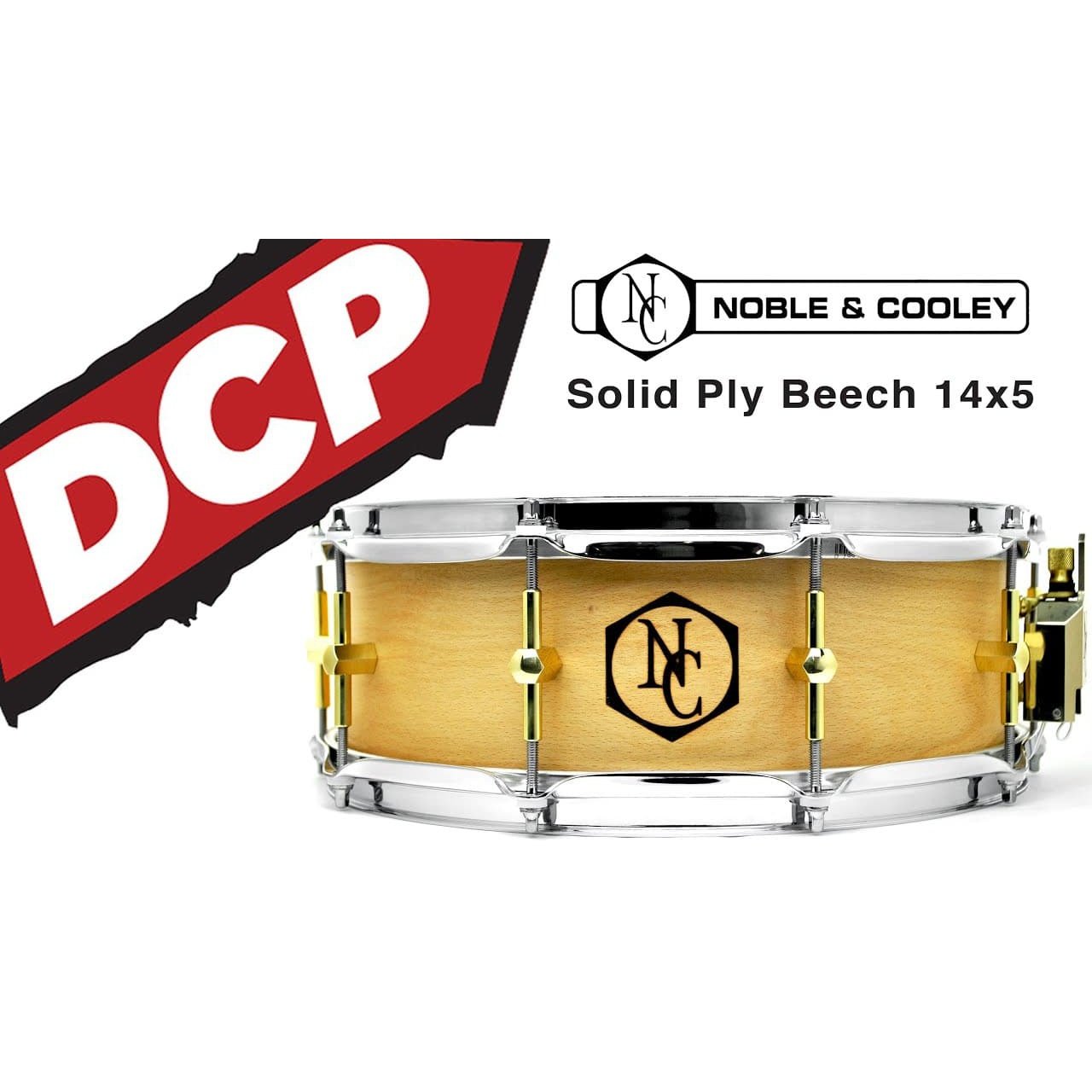Noble & Cooley Solid Shell Classic Beech Snare Drum 14x5 Natural Oil