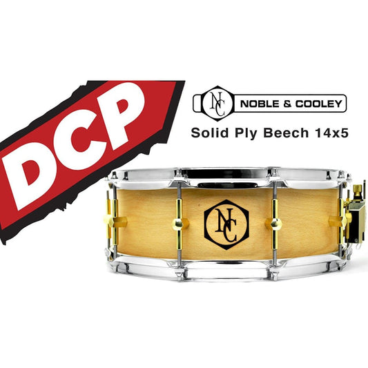 Noble & Cooley Solid Shell Classic Beech Snare Drum 14x5 Natural Oil