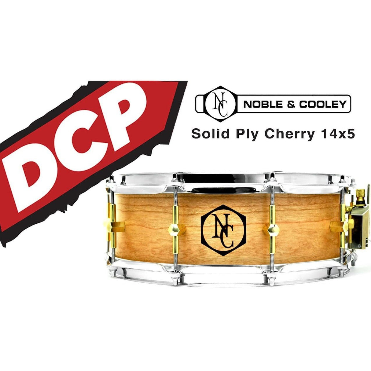 Noble & Cooley Solid Shell Classic Cherry Snare Drum 14x5 Natural Oil