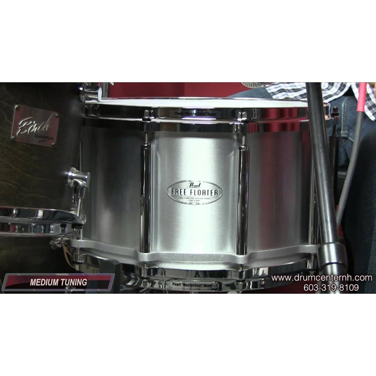 Pearl Seamless Aluminum Free Floating Snare Drum 14x8