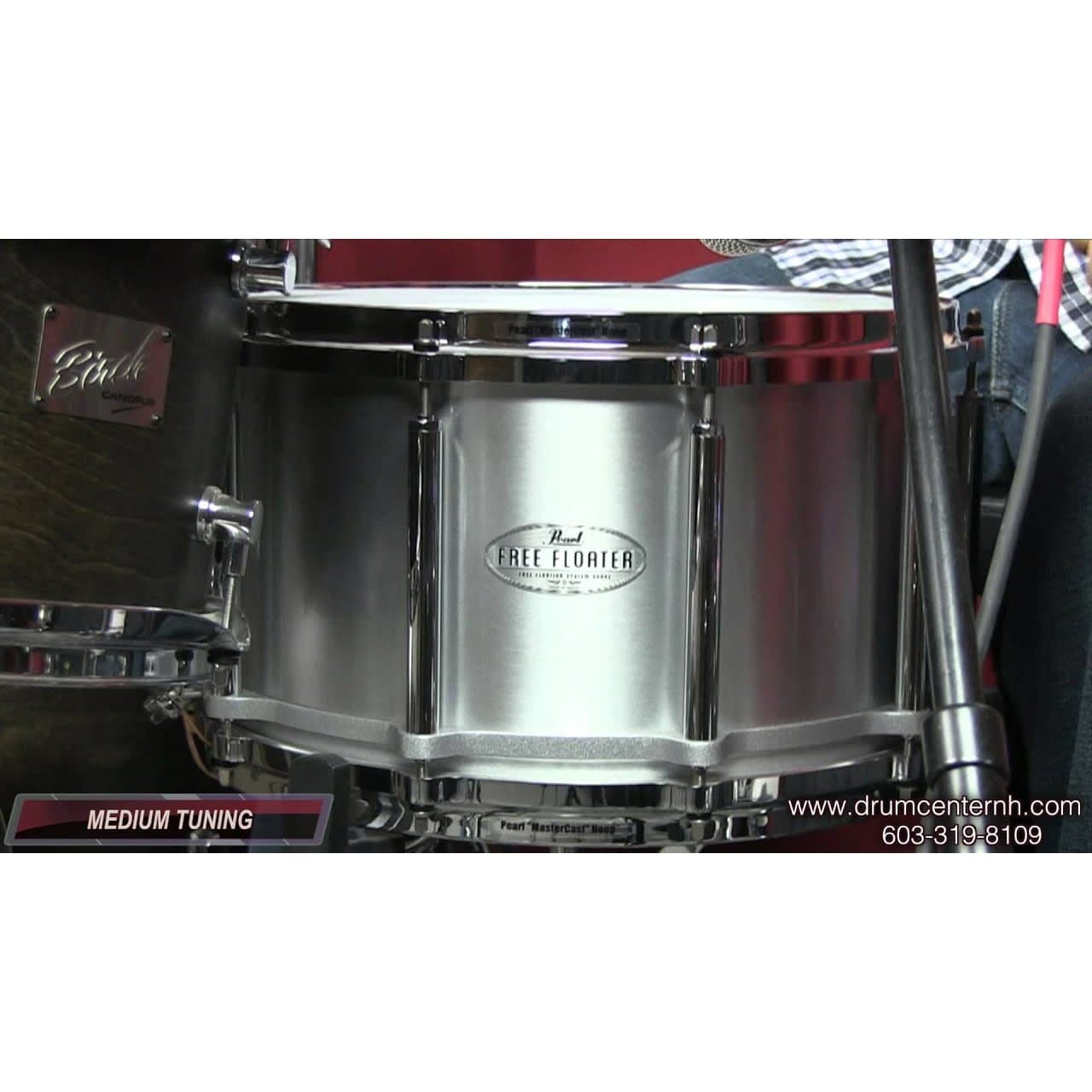 Pearl Seamless Aluminum Free Floating Snare Drum 14x8