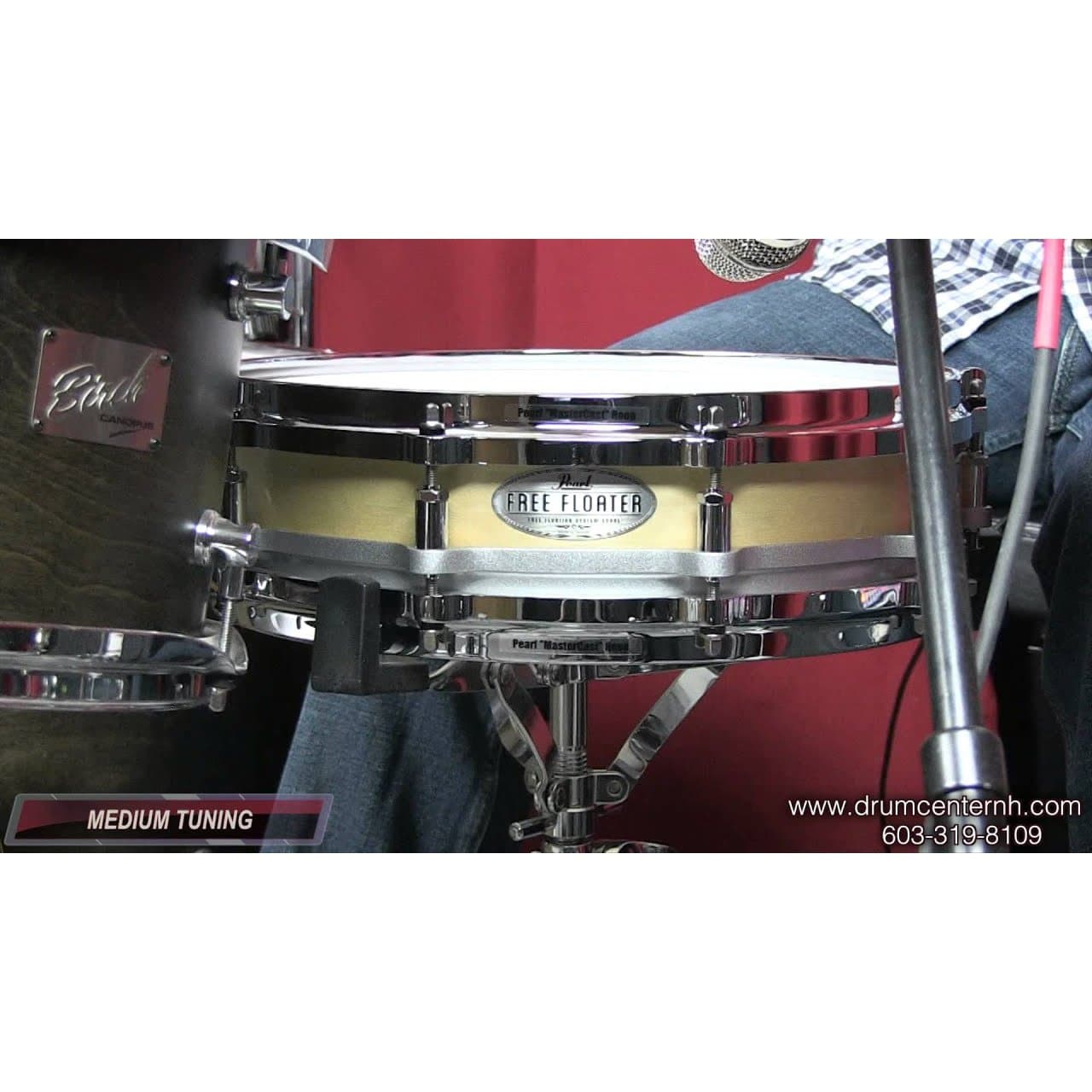 Pearl 3.5 x 14 Chrome over Steel Stainless Steel Free Floater Piccolo — Drum  Supply House