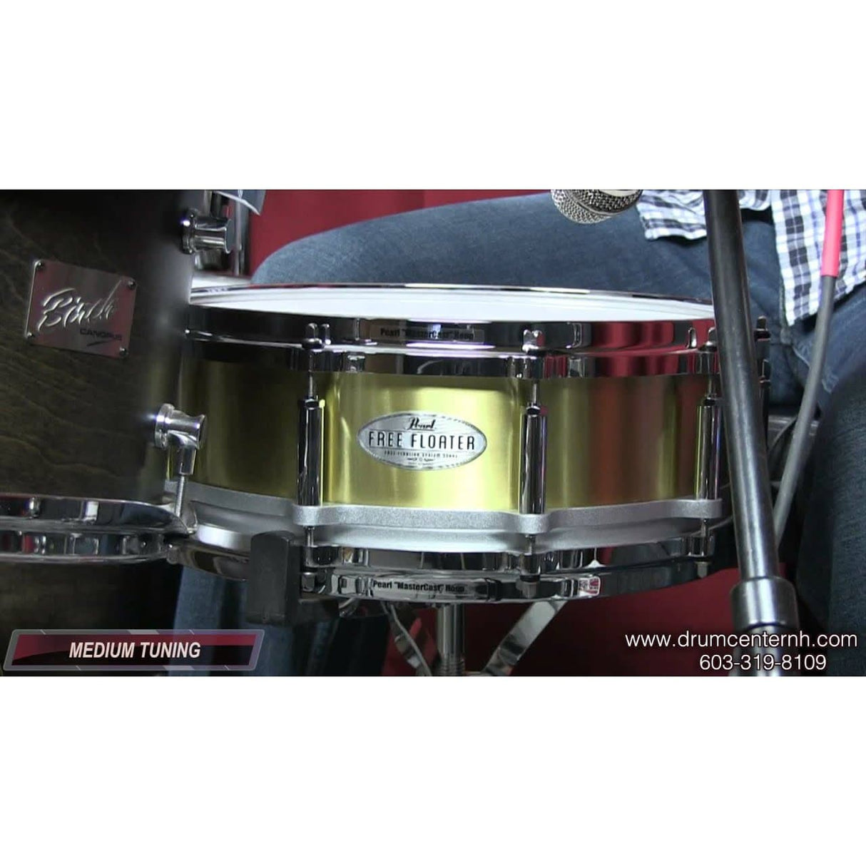 Pearl 14x5 Brass Free Floating Snare Drum