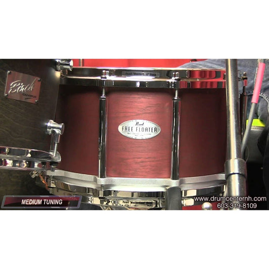 Pearl 14x8 African Mahogany Free Floating Snare - Natural Mahogany