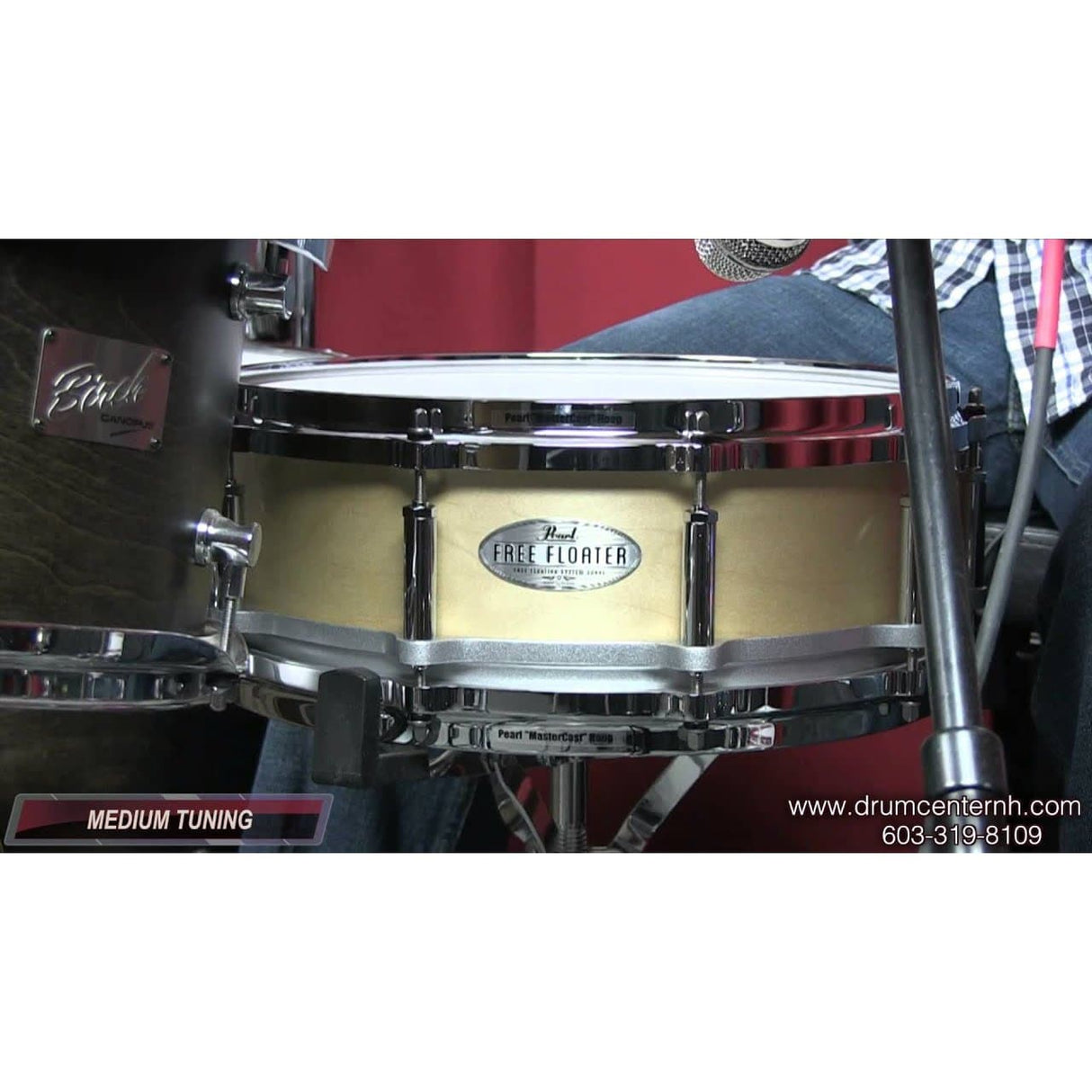 Pearl 14x5 Maple Free Floating Snare Drum - Natural Maple