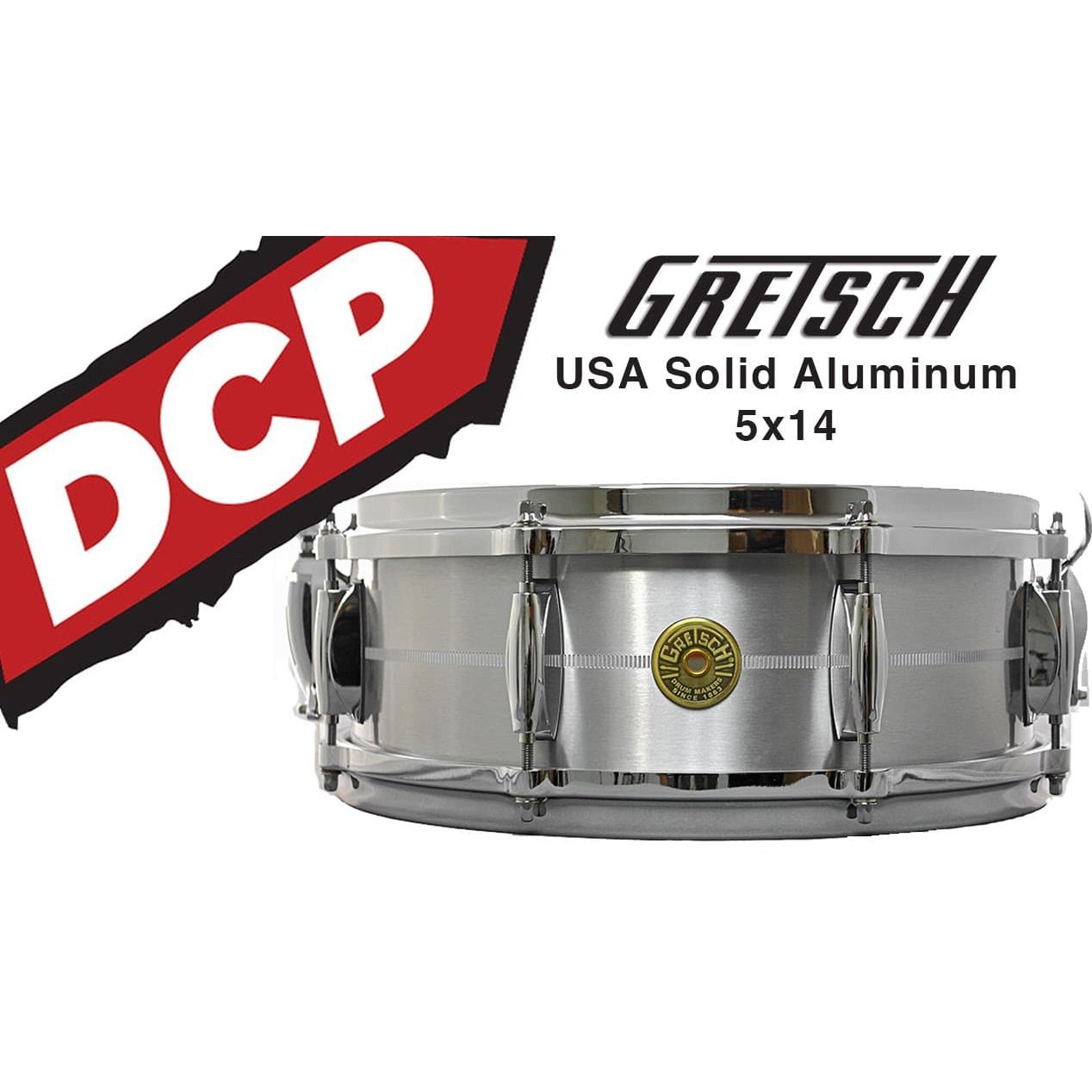 Gretsch G4160SA USA Solid Aluminum Snare Drum 14x5