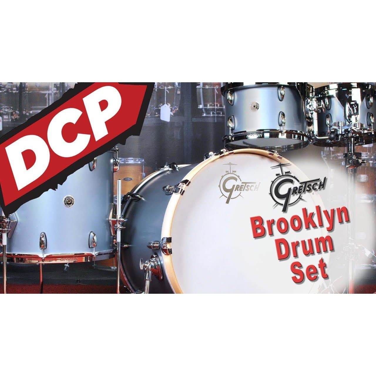 Gretsch Brooklyn 4pc Drum Set Satin Black Metallic