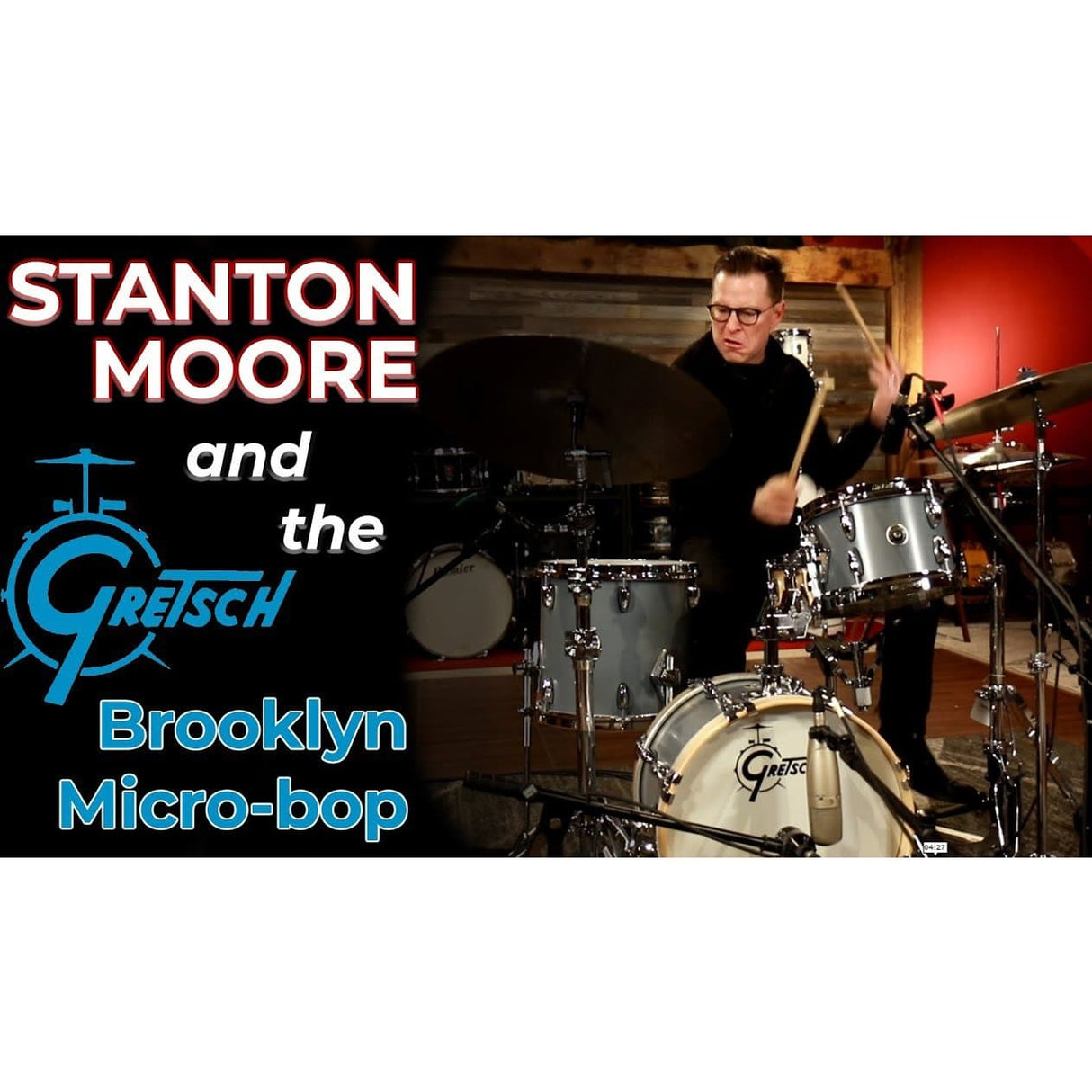Gretsch Brooklyn 4pc Micro Drum Set Satin Grey