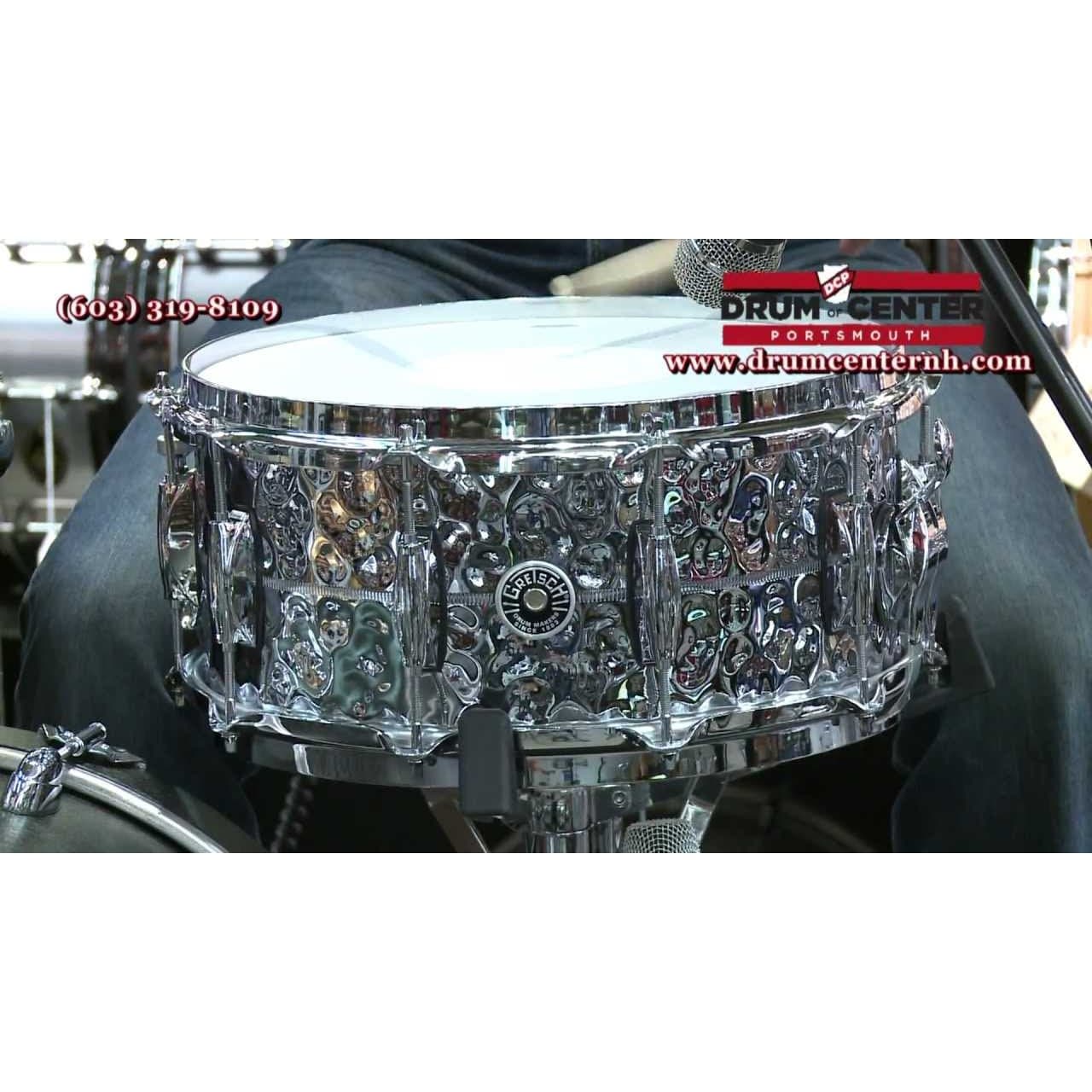 Gretsch GB4164HB Brooklyn Hammered Chrome Over Brass Snare Drum 14x6.5