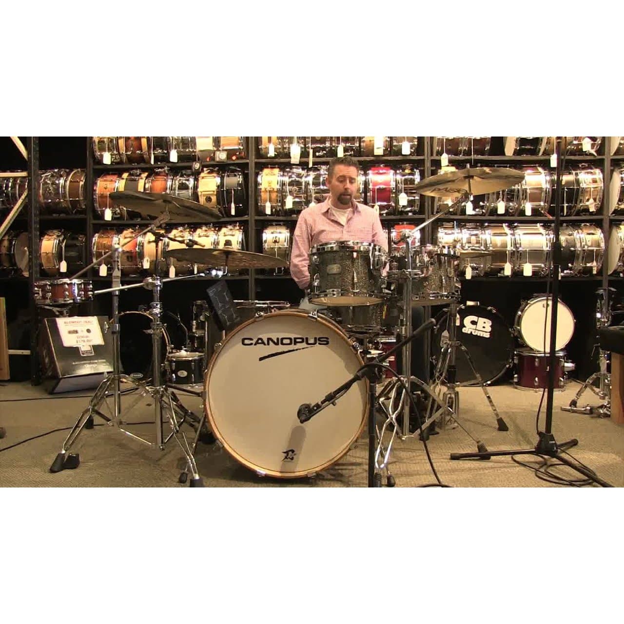 Canopus Yaiba 5pc Groove Drum Set Grey Sparkle Lacquer