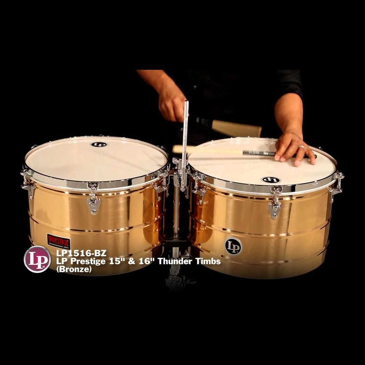 Latin Percussion LP1516BZ Prestige 15"x16" Bronze Thunder Timbales