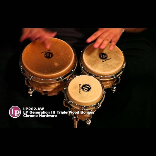 LP Generation III Triple Wood Bongos