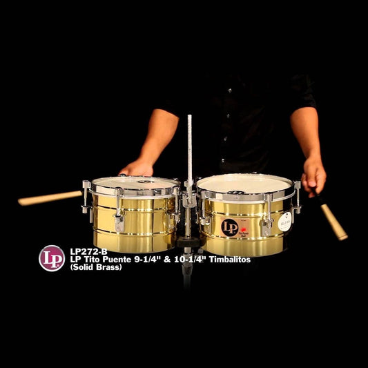 LP Tito Puente 9-1/4 & 10-1/4 Timbalitos - Solid Brass