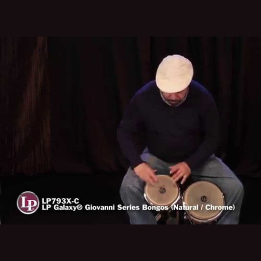 LP Galaxy Giovanni Series Wood Bongos with Chrome Hardware