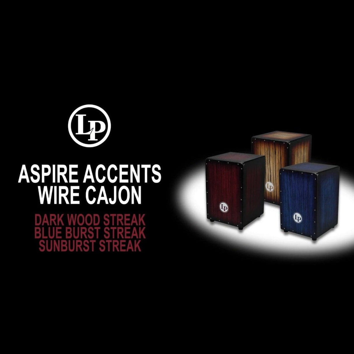 LP Aspire Accents Cajon - Dark Wood Streak