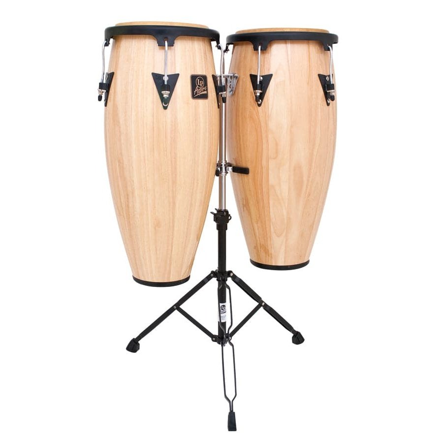 LP Aspire Wood Conga Set w/Double Stand LPA646-AW