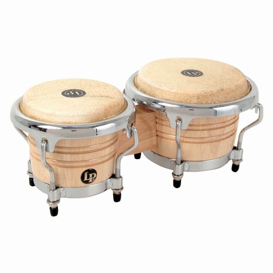 LP Music Collection Natural Wood Bongos Mini Tunable