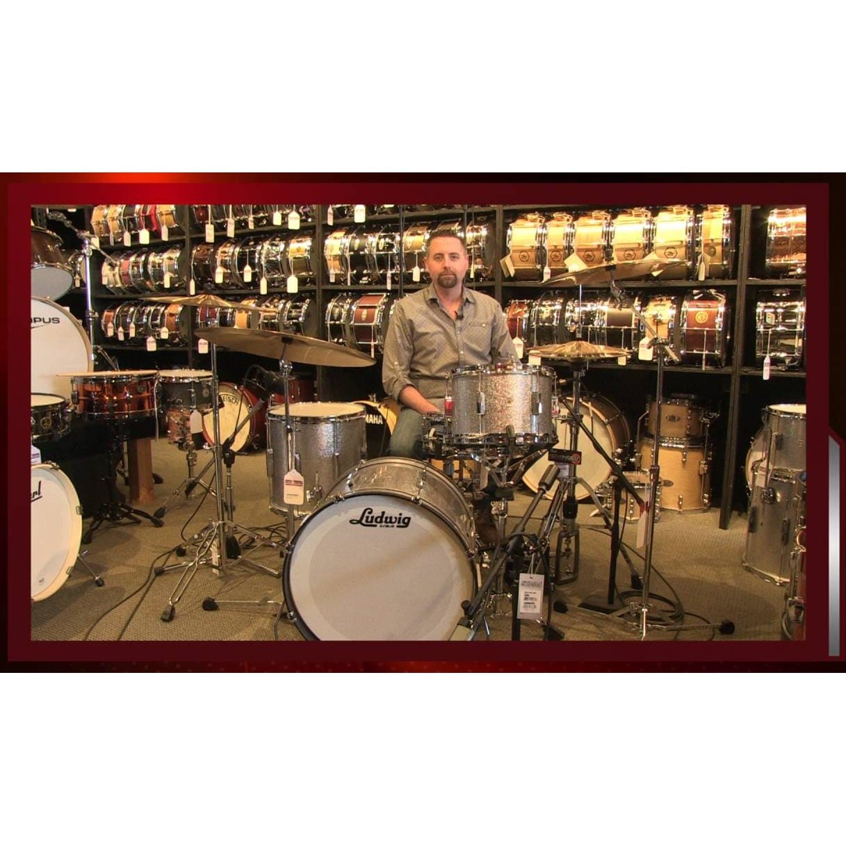 Ludwig LS664XXU1 Club Date Vintage 14x6.5 Snare Drum Blue/Silver Duco