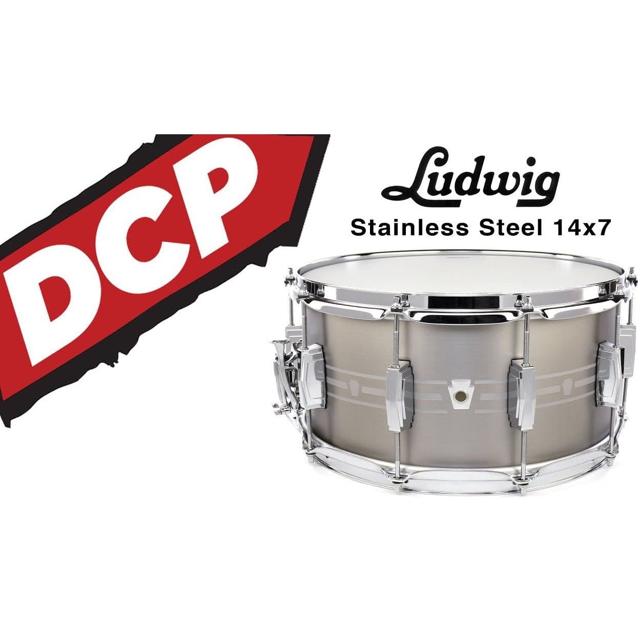 Ludwig LSTLS0714 Heirloom Stainless Steel Snare Drum 14x7