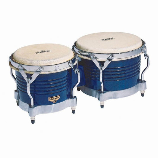 LP Matador Wood Bongos - Royal Blue/Chrome