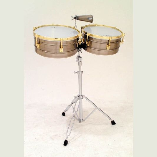 LP Matador 14 & 15 Timbales - Brushed Nickel/Gold Tone