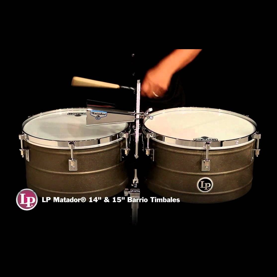 LP Matador 14 & 15 Barrio Deep Shell Timbales - Antique Finish