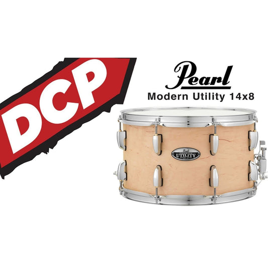 Pearl Modern Utility Maple Snare Drum 14x8 Matte Natural - MUS1480M224