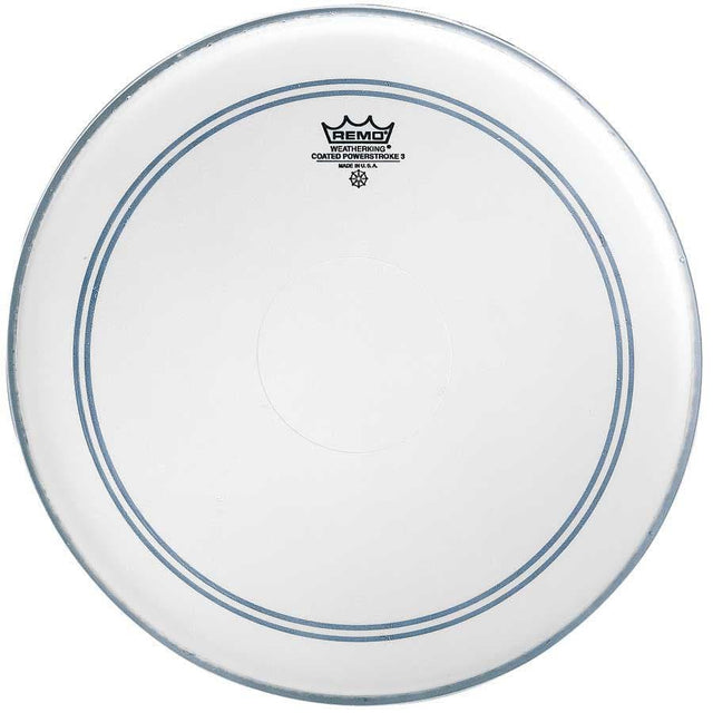 Remo Coated Powerstroke P3 13 Inch Drum Head : Clear Dot Top Side