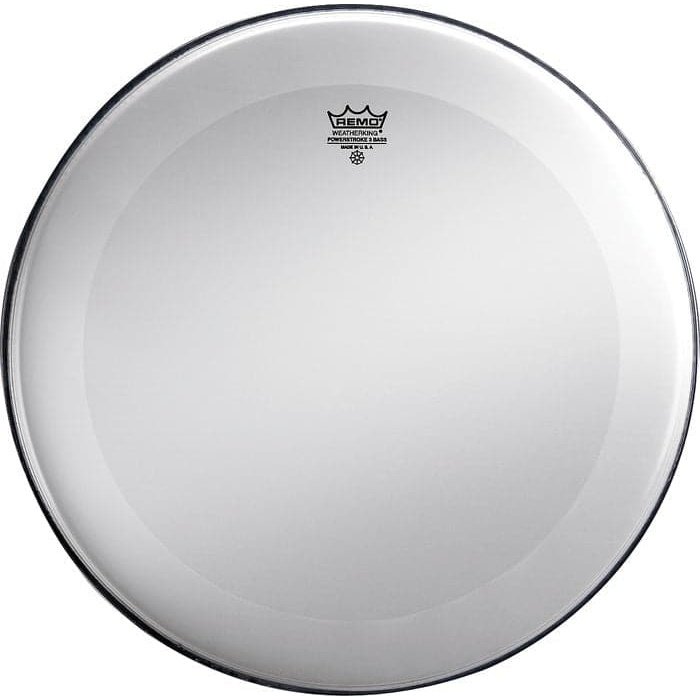 Remo Smooth White Powerstroke 3 20 Inch Drum Head w/ No Stripe