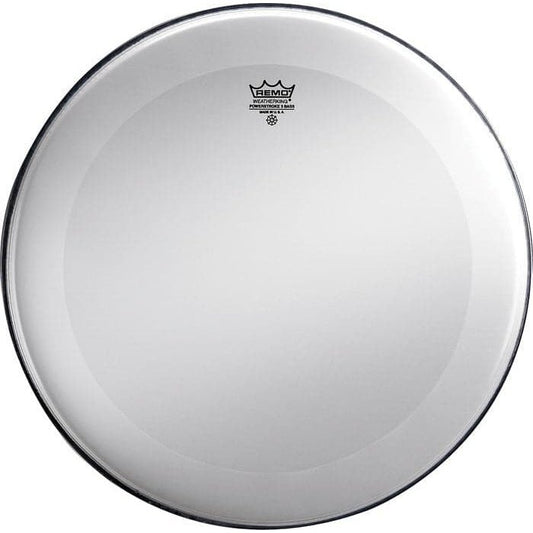 Remo Smooth White Powerstroke 3 28 Inch Bass Drum Head : White Dot Top Side