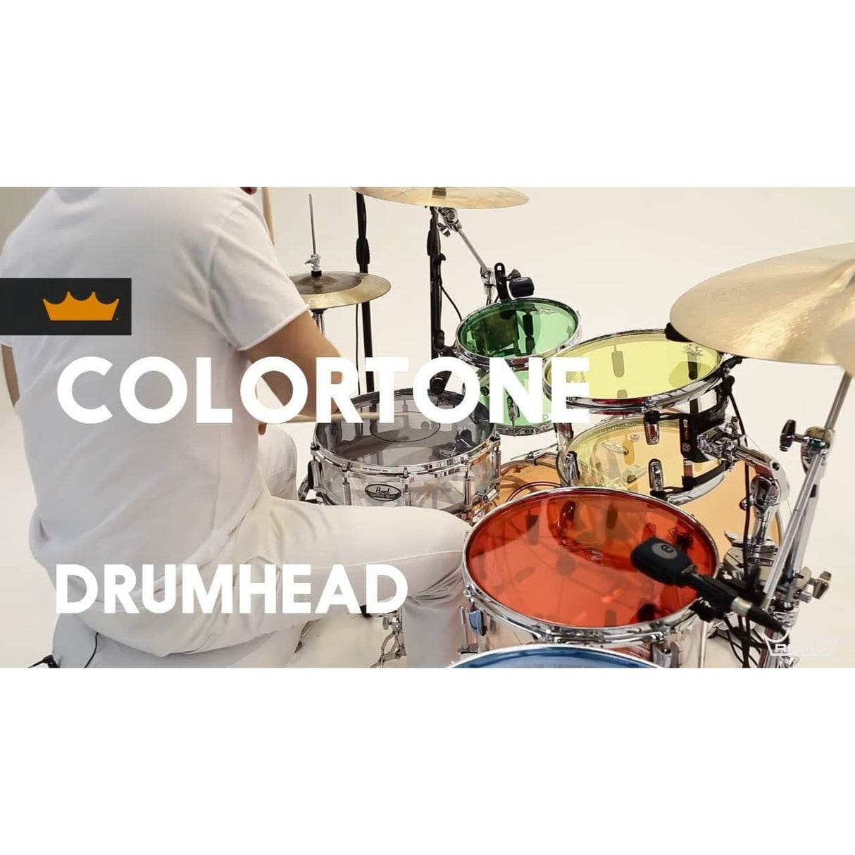 Remo Powerstroke P3 Colortone Blue 22 Inch Bass Drum Head w/5" Offset Hole