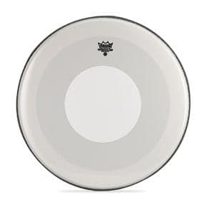 Remo Smooth White Powerstroke 4 24 Inch Bass Drum Head : White Dot Top Side