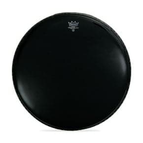 Remo Ebony Powerstroke 4 18 Inch Bass Drum Head : With Impact Patch