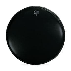 Remo Ebony Powerstroke 4 20 Inch Bass Drum Head : With Impact Patch