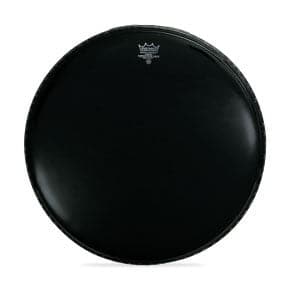Remo Ebony Powerstroke 4 24 Inch Bass Drum Head : With Impact Patch