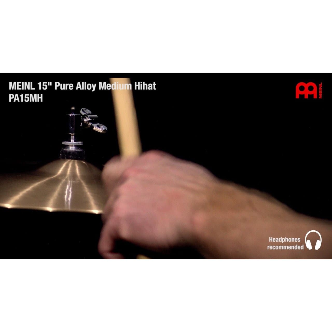 Meinl Pure Alloy Traditional Medium Hi Hat Cymbals 15"