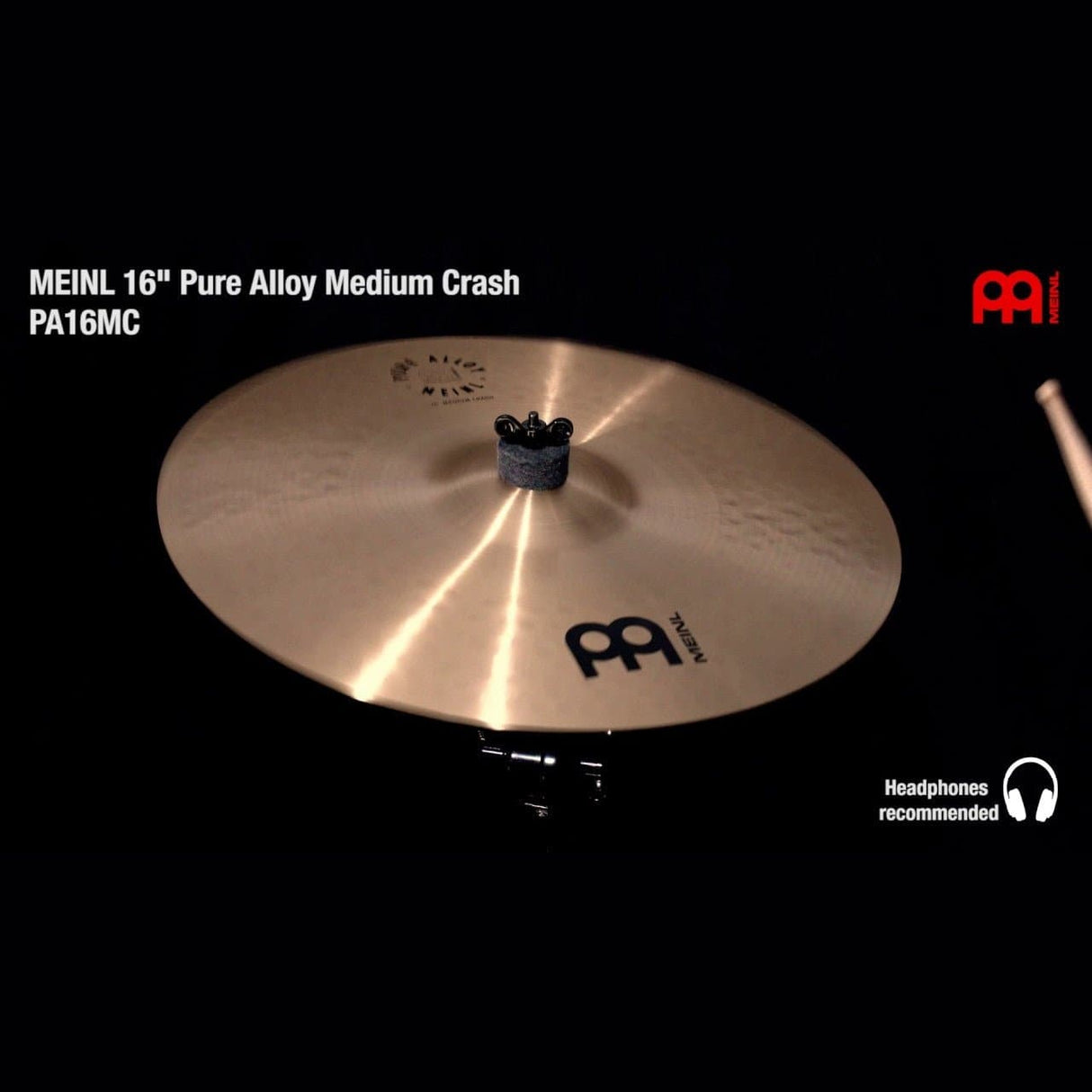 Meinl Pure Alloy Traditional Medium Crash Cymbal 16"