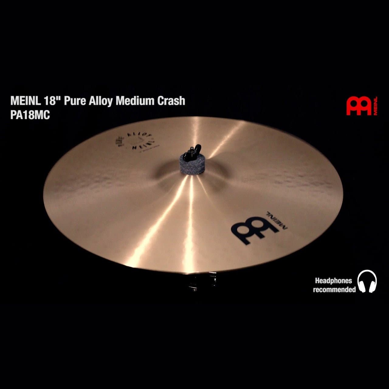 Meinl Pure Alloy Traditional Medium Crash Cymbal 18