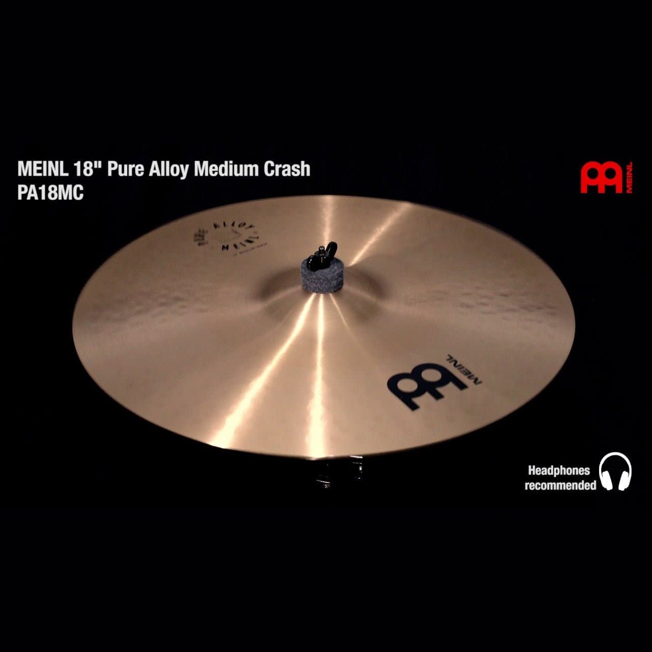 Meinl Pure Alloy Traditional Medium Crash Cymbal 18"