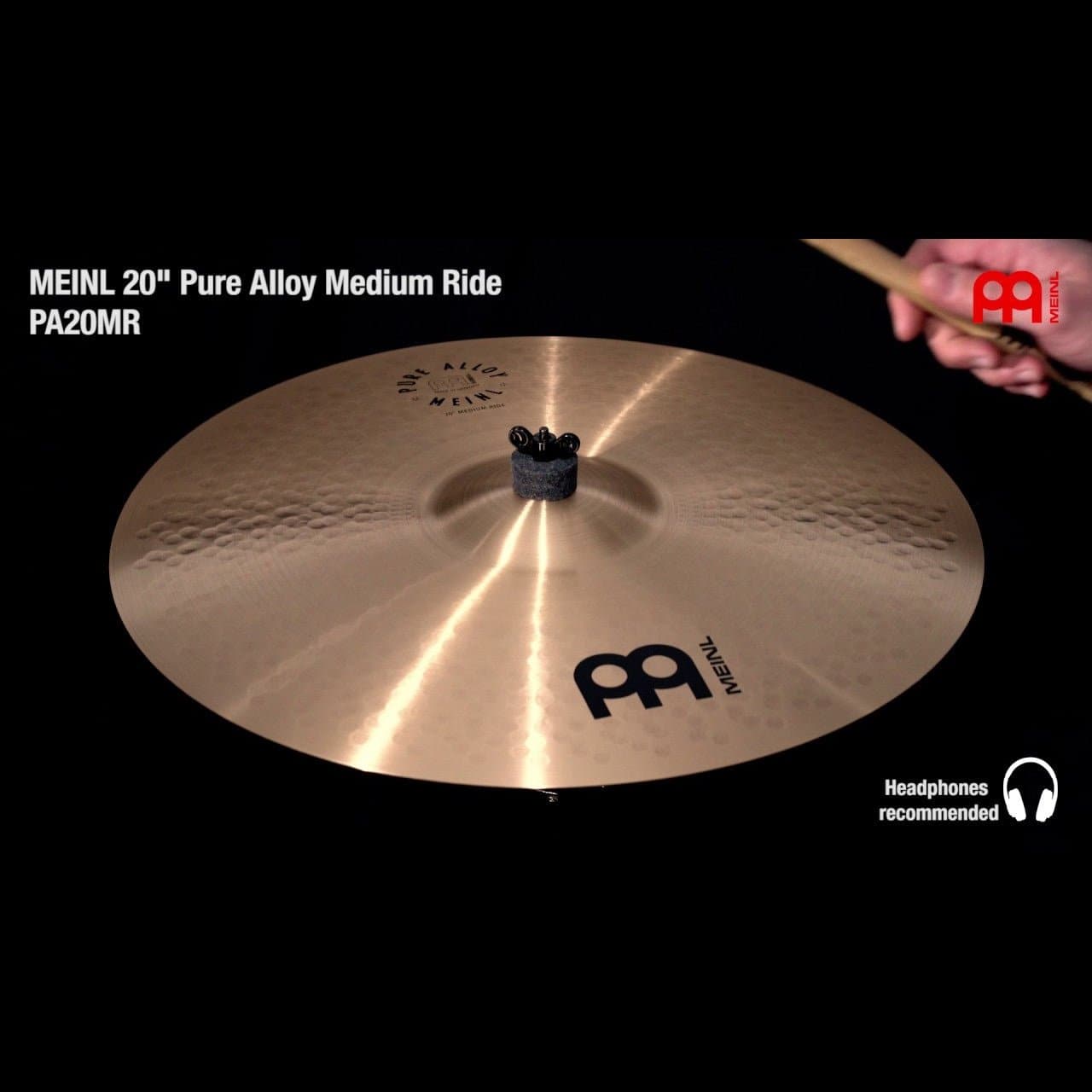 Meinl Pure Alloy Traditional Medium Ride Cymbal 20"