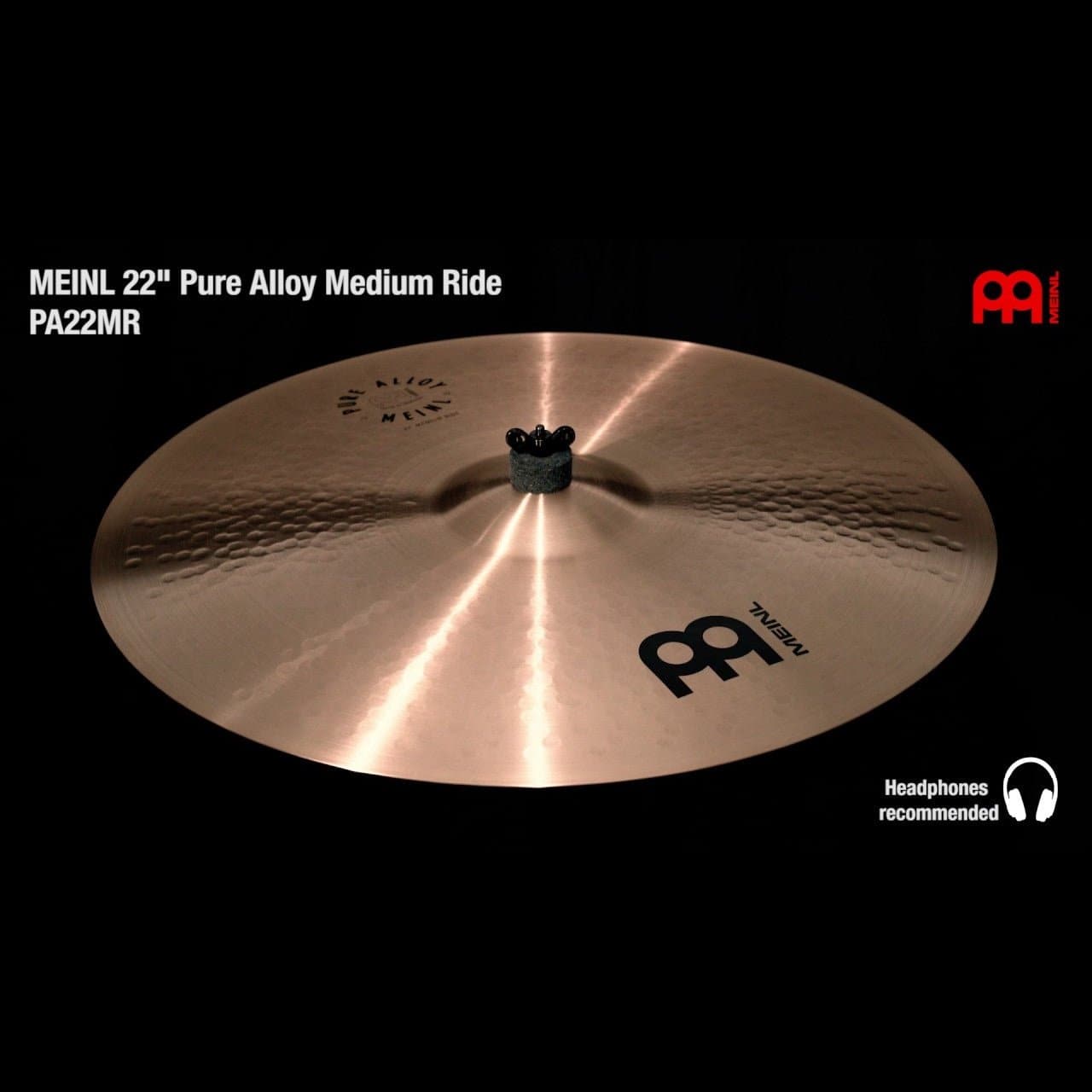 Meinl Pure Alloy Traditional Medium Ride Cymbal 22