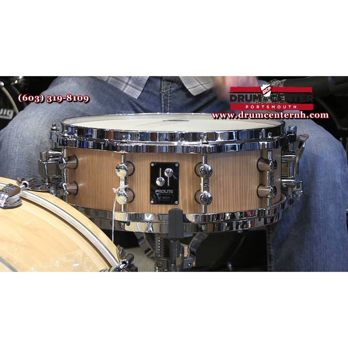 Sonor Prolite Maple Snare Drum 14x5 Cast Hoops Matte Natural