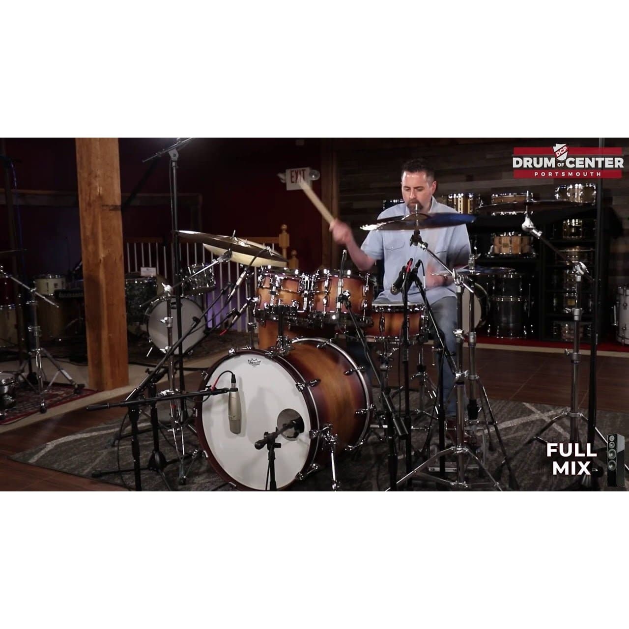 Gretsch Renown 5 Pc Drum Set 22/10/12/16/14sn Satin Tobacco Burst