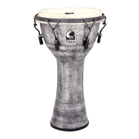 Toca Freestyle Mechanically Tuned Djembe 10" Antique Silver